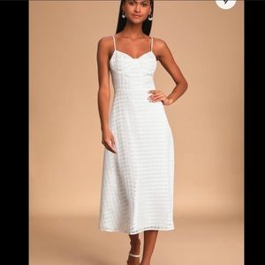 Lulu’s White Midi Dress